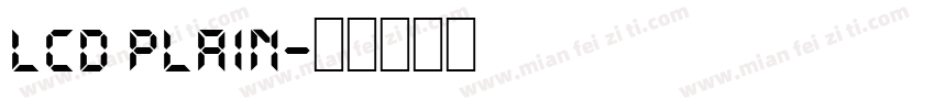 LCD Plain字体转换